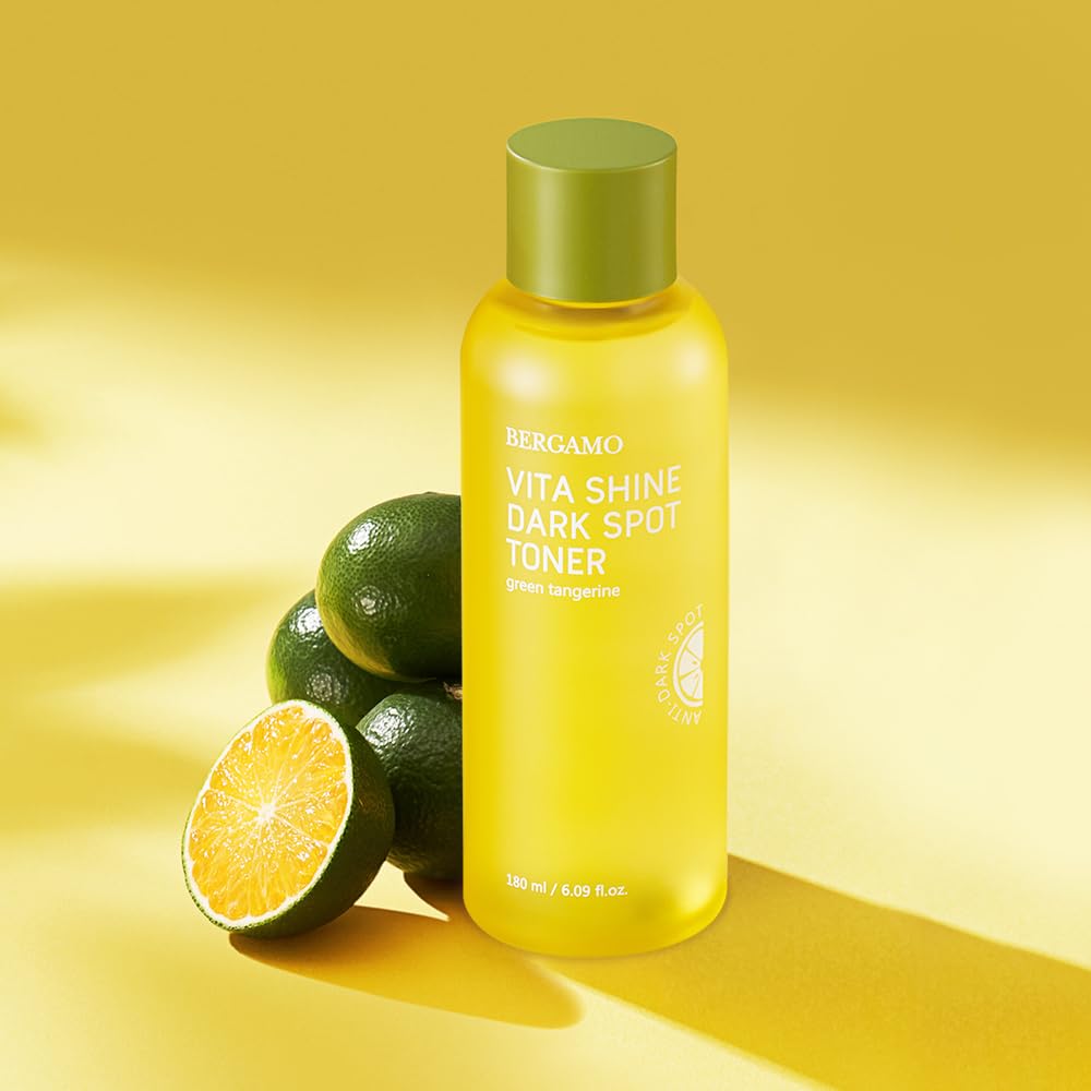 BERGAMO Green Tangerine Vita Shine Toner for Soothing, Hydrating, Face Moisturizer, Korean Skin Care, 6.09 fl.oz, 180ml