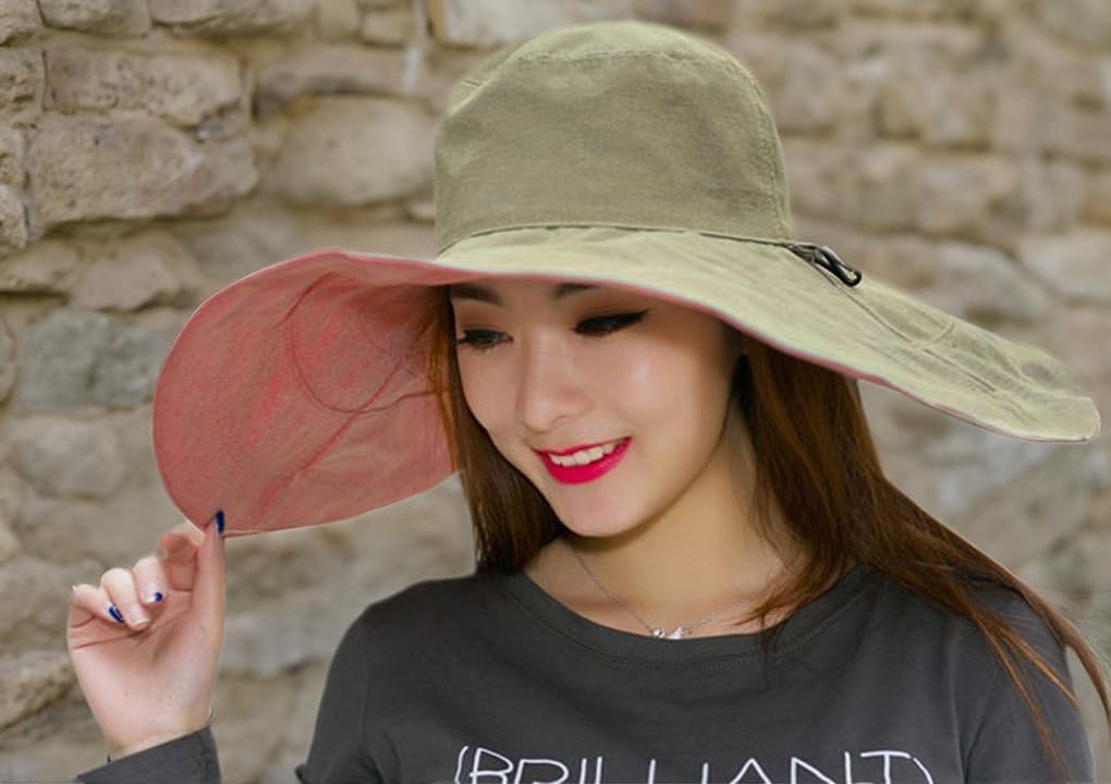 Fishing Beach Cap Summer Sun Hat Wide Brim Reversible for Women Foldable UPF 50+