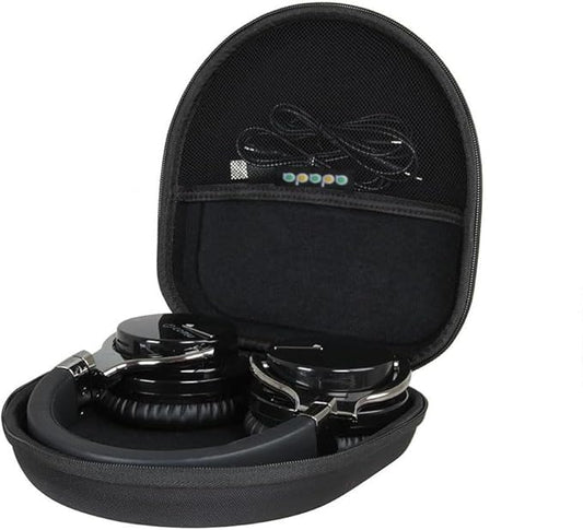 Adada Hard Travel Case for Silensys E7 / PurelySound E7 / MOVSSOU E7 / COWIN E7 / Tapela E7 / Audonia E7 Active Noise Cancelling Bluetooth Headphones (Black)