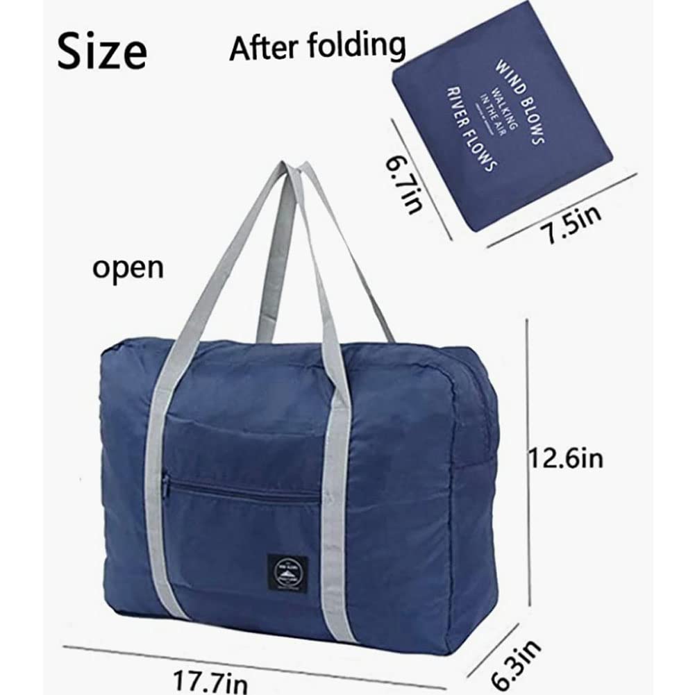 Foldable Travel Duffel Bag (2 Pack), For Spirit Airlines, Weekender Overnight Bag, Tote Carry on Luggage Sport Duffle Weekender Overnight for Women and Girls (2Pack-Red Black)