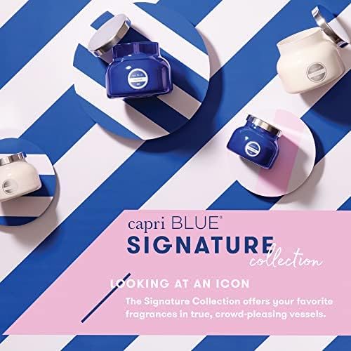 Capri Blue Printed Travel Tin Jar Candle - Luxury Tropical Scented Candles for Home - Long Lasting Soy Wax Blend - Decorative Jar for Home Decor Gift (Aloha Orchid, 8.5 oz)