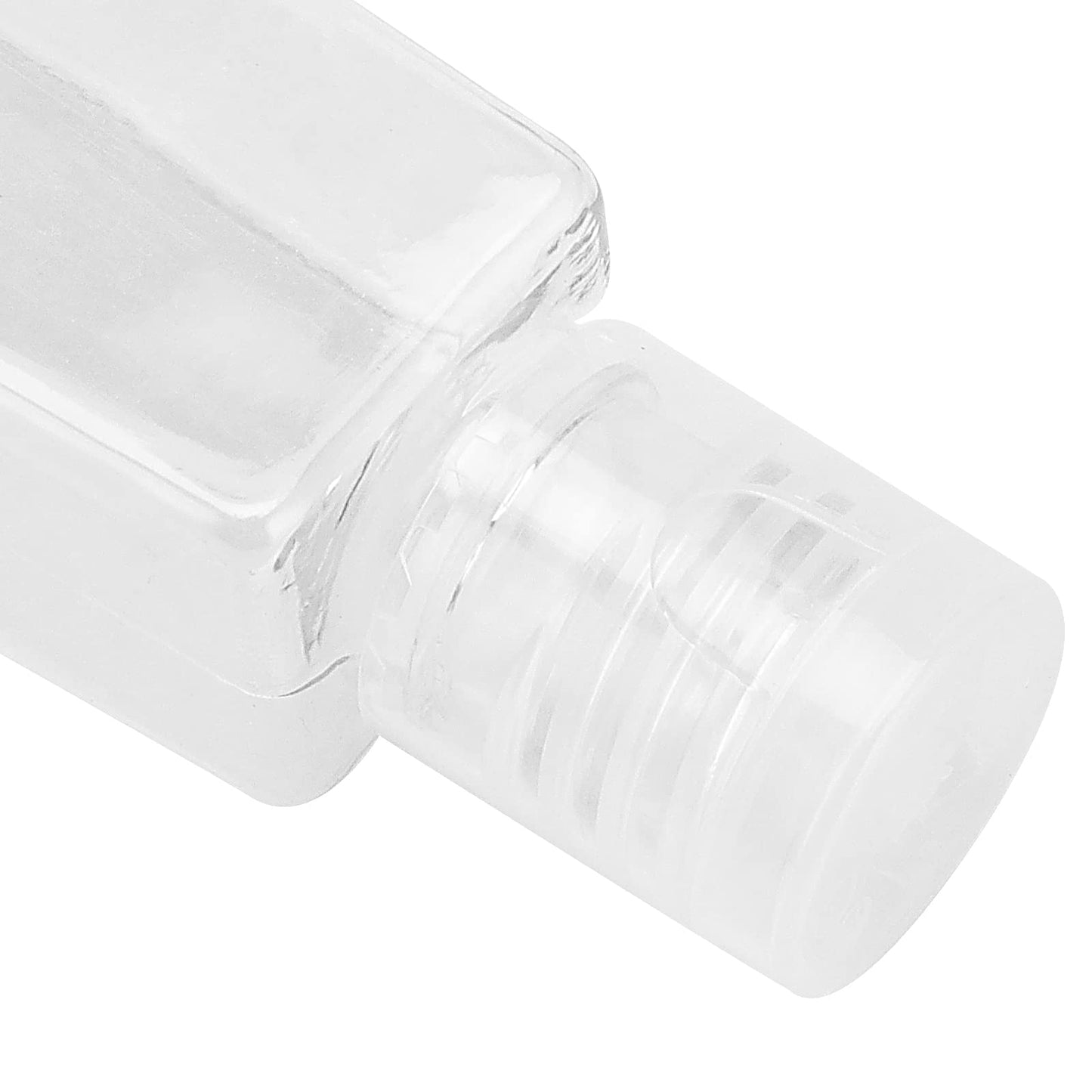 SINJEUN 120 Pieces 1oz/30ml Clear Plastic Empty Bottles with Flip Cap, Empty Squeeze Bottles, Mini PET Clear Refillable Travel Containers for Shampoo, Toners, Lotions, Creams