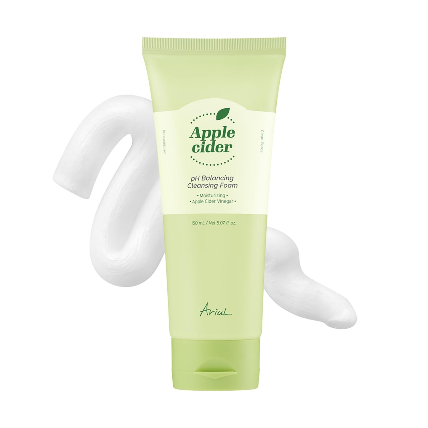 Ariul Apple Cider pH Balancing Cleansing Foam – Effective Pore & Exfoliation Care, Low pH, Soothing & Revitalizing Face Wash with Apple Extract, Korean Skin Care, 150ml / 5.07 fl. oz