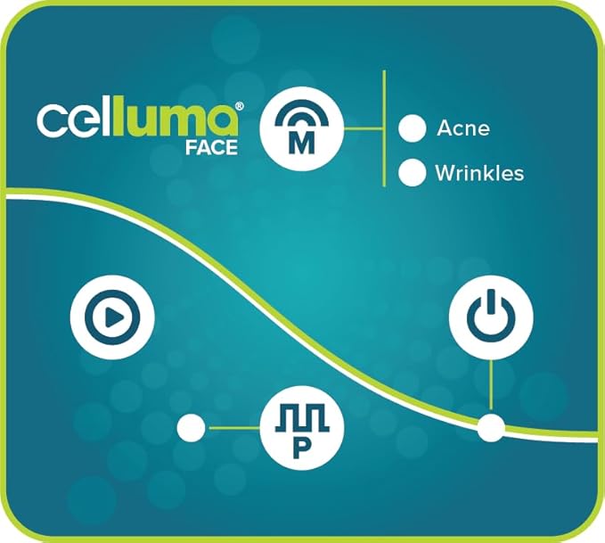 Celluma FACE | LED Light Thearapy with Rechargeable Battery Version | 2-Modes of Treatmentsfor Acne and Anti-Wrinkles