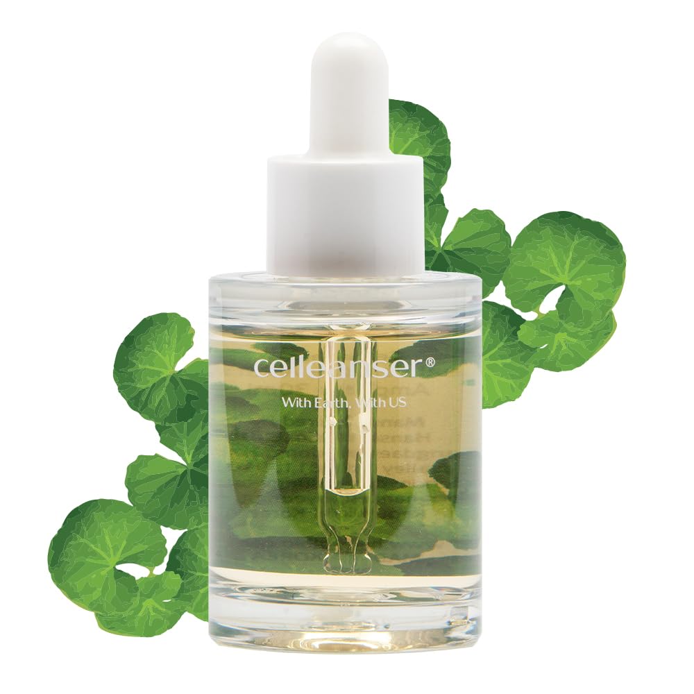 CELLEANSER Real Ampoule - 100% Centella Asiatica Extract Water, Single-Ingredient Soothing Serum for Sensitive Skin, 1.01 fl.oz