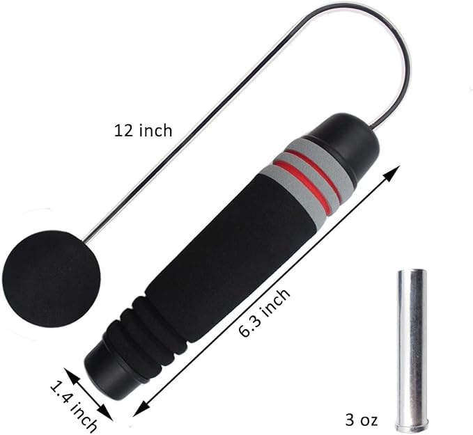 Benvo Weighted Ropeless Jump Rope Cordless Speed Rope Skipping Rope for Double Unders, Exercise, WOD, Boxing, MMA Beachbody Training Fitness- Updated Version