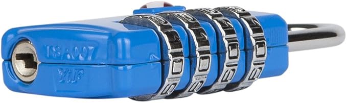 3 Pack TSA Luggage Locks with 4 Digit Combination – Heavy Duty Set Your Own Padlocks for Travel, Baggage, Suitcases & Backpacks - Blue