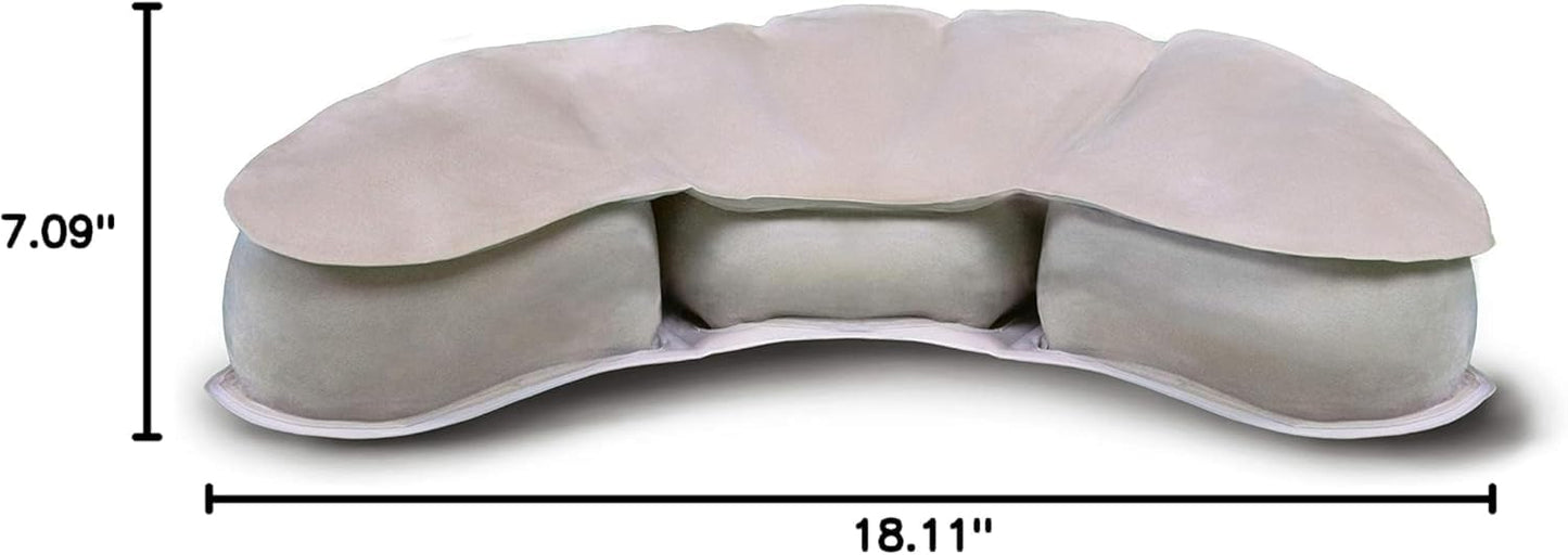 Air Meditator Inflatable Meditation Cushion and Travel Pillow – Meditate on Air in Total Comfort with Adjustable Three-Chamber Design for Enhanced Posture and Portability, Black