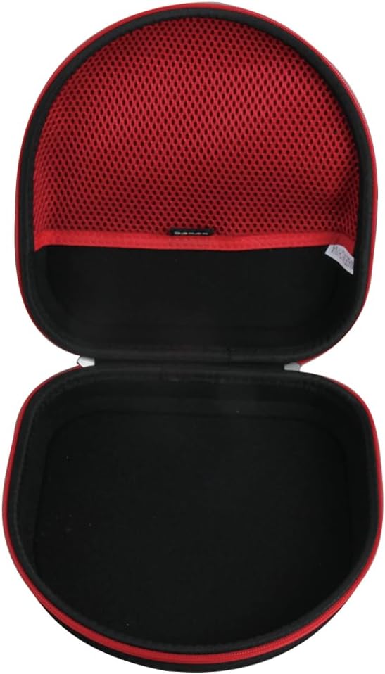 Adada Hard Travel Case for Silensys / PurelySound / MOVSSOU / COWIN / Tapela / Audonia E7 Active Noise Cancelling Bluetooth Headphones (Black+Red)