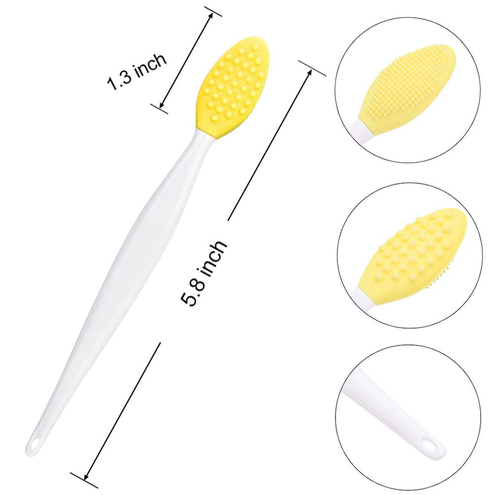 5 Pcs Facial Cleansing Brush,Lip Scrub Brush,Silicone Face Mask Brush for Face Scrubber & Lip Scrubber,For Massaging,Exfoliating,Remove Blackheads,Makeup Skincare Removal,DIY Mask