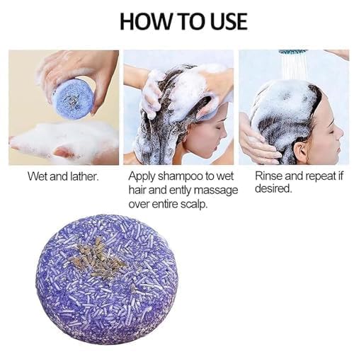 QUAAM 2PCS Shampoo Bar for Gray Hair,Purple Rain Shampoo Bar for Grey Hair,Shampoo Bars For Thinning Hair For Men & Women