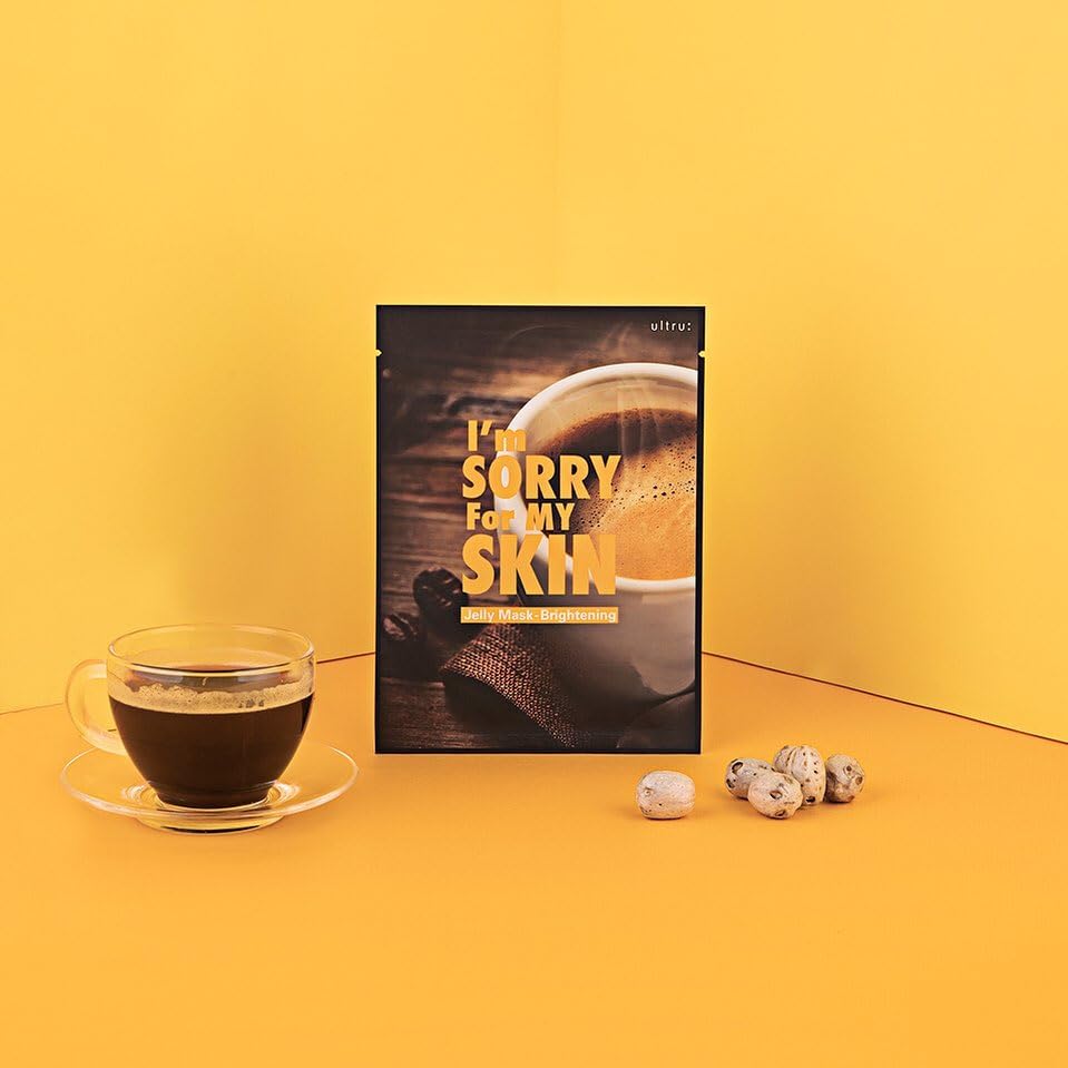 I'M SORRY FOR MY SKIN Jelly Mask Full Set for Skin Stress Relief, Korean Skin Care Travel Essentials Kit, K-Beauty Hydrating Face Mask Sheets, Gifts for Women (Pack of 5)