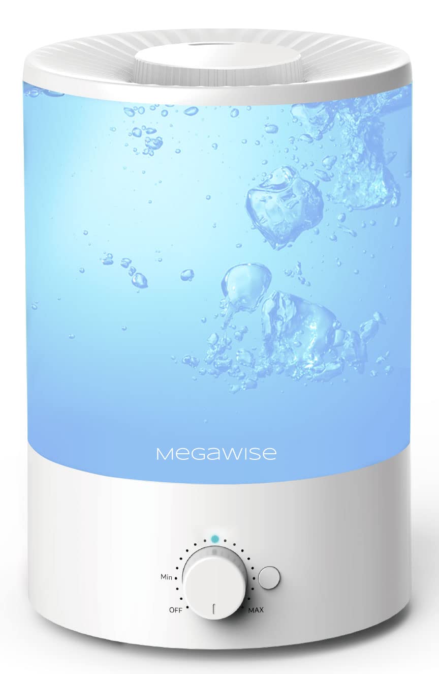 MegaWise Cool Mist Humidifiers, 3.5L Top Refill Ultrasonic humidifier for Bedroom, Baby Room, Office