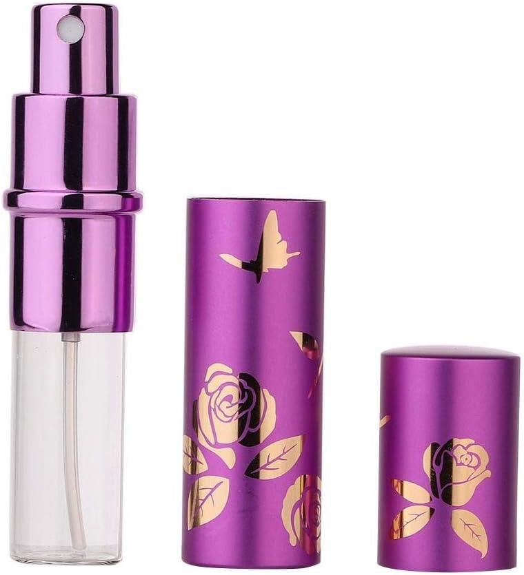 Portable Refillable Perfume Bottle, travel perfume bottle refillable Mini Refillable Bottle, Aluminum housing Atomizer Empty Cosmetic Spray Bottle 10ml (04)