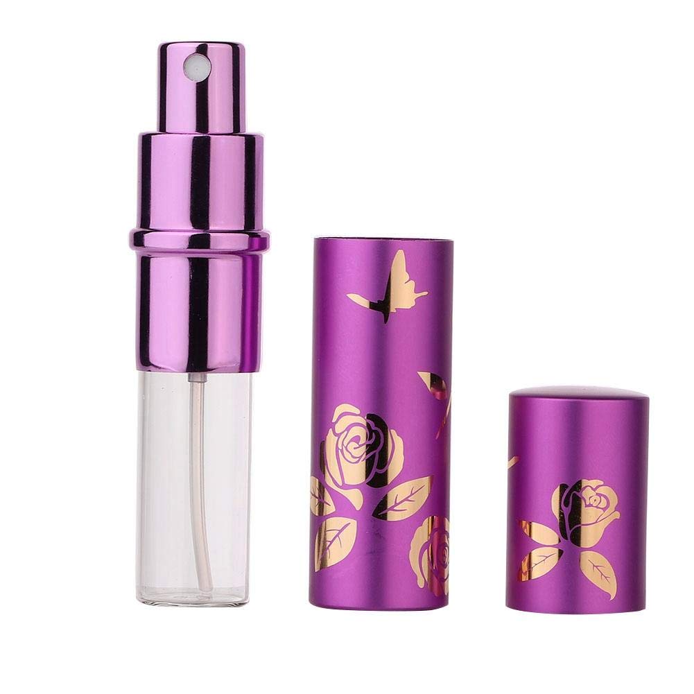 Portable Refillable Perfume Bottle, travel perfume bottle refillable Mini Refillable Bottle, Aluminum housing Atomizer Empty Cosmetic Spray Bottle 10ml (04)