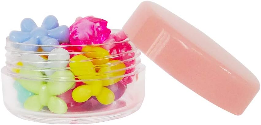 Wopanxye 30pcs 10g Small Plastic Makeup Container with Lid, 10ml Travel Cosmetic Sample Jar for Lip Scrub, Body Butter, Cream, Slime, Lip Balm, Eyeshadow, Paint, Glitter, Wax, Lotion, Mini Storage Pot