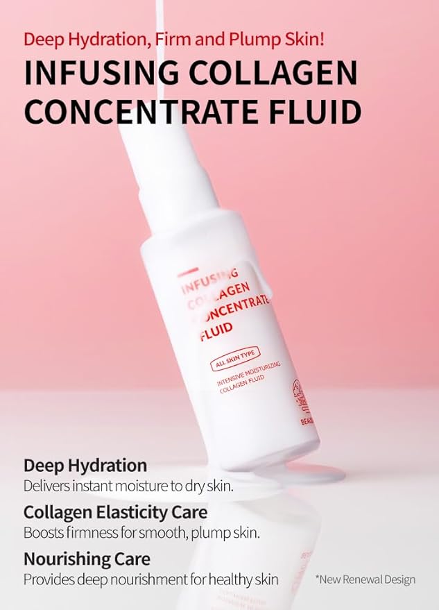 BEAUDIANI Infusing collagen concentrate fluid (1.69 fl. oz), firming lotion, collagen intensive care, anti-wrinkle, daily skincare, skin tightening, face moisturizer, nourishing, hydrating