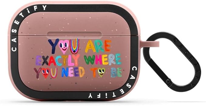 CASETiFY Bounce Airpods Pro (1st/2nd Gen) Case with Ring - You are Exactly - Matte Dusty Rose