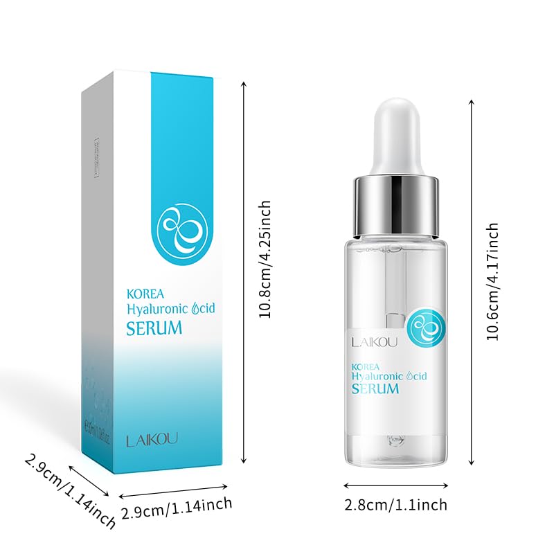 2 Pcs Hyaluronic Acid Serum for Face, Facial Serum also contains Tremella plant extract, skin care day and night moisturizing essence, that promotes skin collagen production. 2.02 oz
