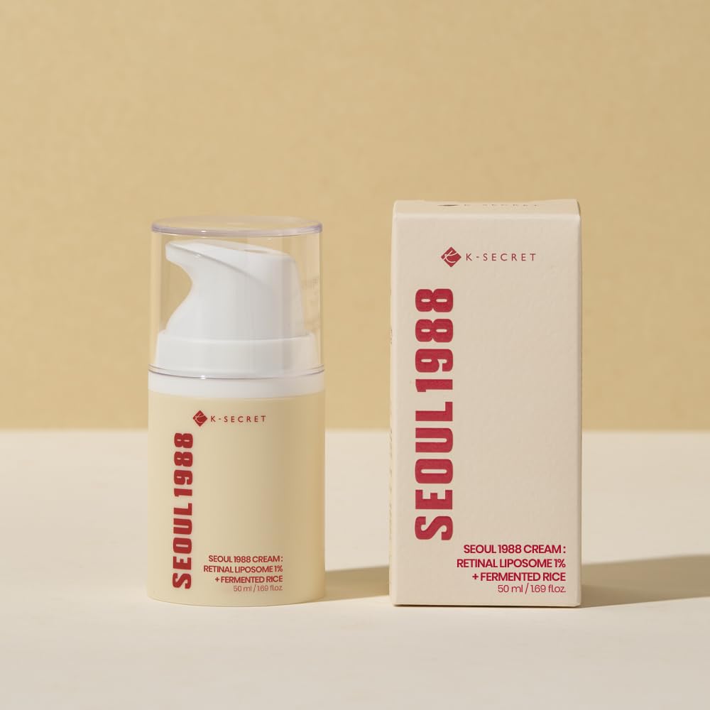 K-SECRET SEOUL 1988 Retinal Cream (50ml / 1.69 fl oz) | Formulated with Fermented Rice and Advanced Retinal Liposome 1% to care for fine lines and skin tone | Korean Skincare