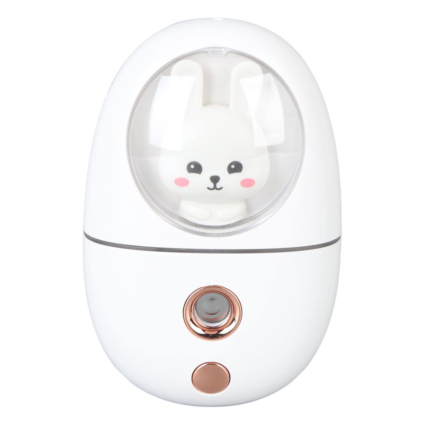Facial Mister, 35ml Cute Animal Facial Mist Sprayer USB Rechargeable Mini Eye Face Humidifier Portable Facial Steamer for Travelling Face Daily Makeup Skin Care (White)