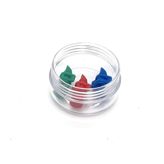 30 Pcs Sample Containers, 10 Gram Mini Sample Jars for Cosmetic, Eye shadow, Multi color Lid