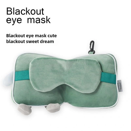 Cartoon Game Console Pillow Eye Mask 2 in 1 for Travel - Comfortable Travel Pillow and Sleep Mask Combo, Portable Airplane Pillow for Long Flight