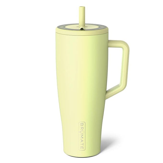 BrüMate Era 40 oz Tumbler with Handle and Straw | 100% Leakproof Insulated Tumbler with Lid and Flexible SoftSip Straw | Made of Stainless Steel | Cup Holder Friendly Base | 40oz | 40oz (Prickly Pear)