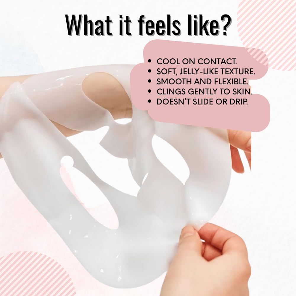 BSF SKIN | Deep Collagen Hydrogel Face Mask With Niacinamide, Low Molecular Collagen, Galactomyces Ferment Filtrate, Low Molecular Hyaluronic Acid (28g x8ea)