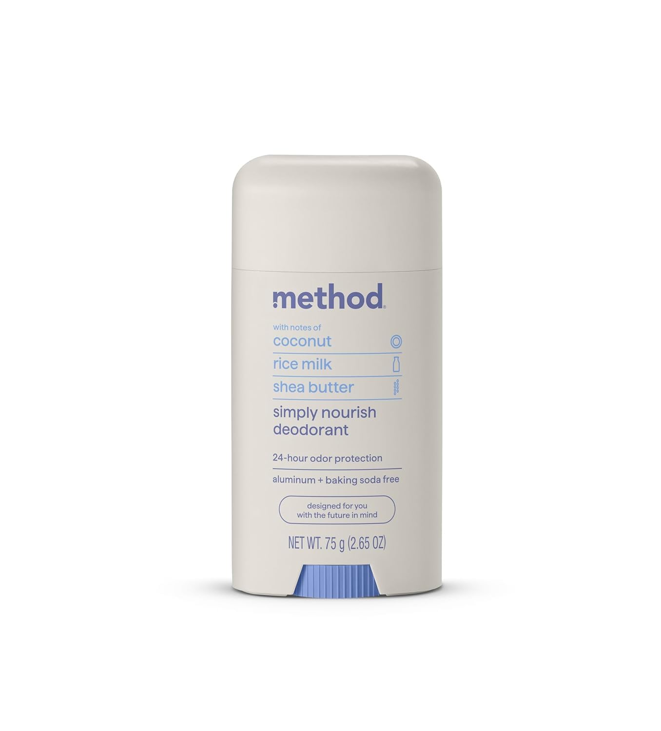 Method Deodorant, Simply Nourish, Coconut, Rice Milk + Shea Butter notes, 24 Hour Odor Protection, 2.65 oz