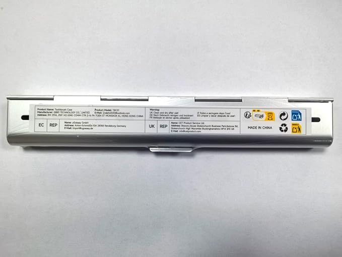 Aluminum Toothbrush Travel Case, Portable Travel Toothbrush Holder, Durable Manual Toothbrush Box Container for Traveling, Bathroom, Camping, Business Trip-Black