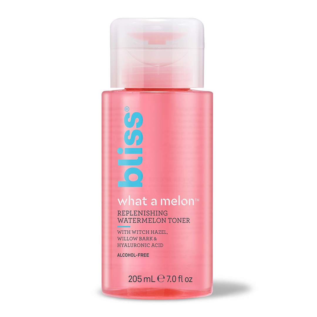Bliss What a Melon Replenishing Watermelon Hyaluronic Acid Toner - 7 Fl Oz - Witch Hazel & Willow Bark - Hydrates, Refreshes and Energizes Tired Skin - Clean - Vegan & Cruelty-Free
