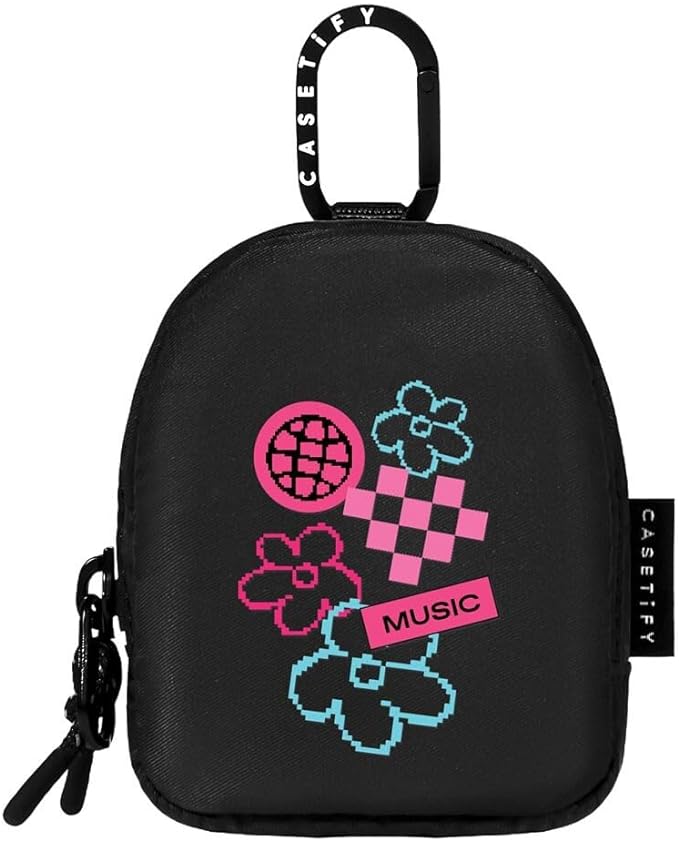 CASETiFY Earbuds Pouch - See You Tmr - Black