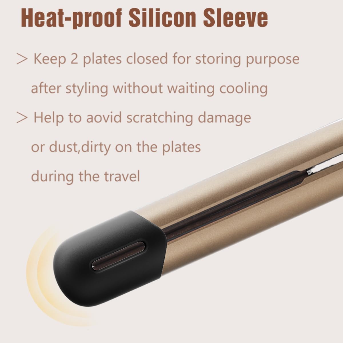 NITION Ceramic Tourmaline Hair Straighteners LCD Flat Iron MCH Fast Heating Up. Healthy Home Straightening Styling Tools with Travel Pouch Bag. 265-450°F Adjustable. 1" Smooth 3D Plate. Dual Voltage