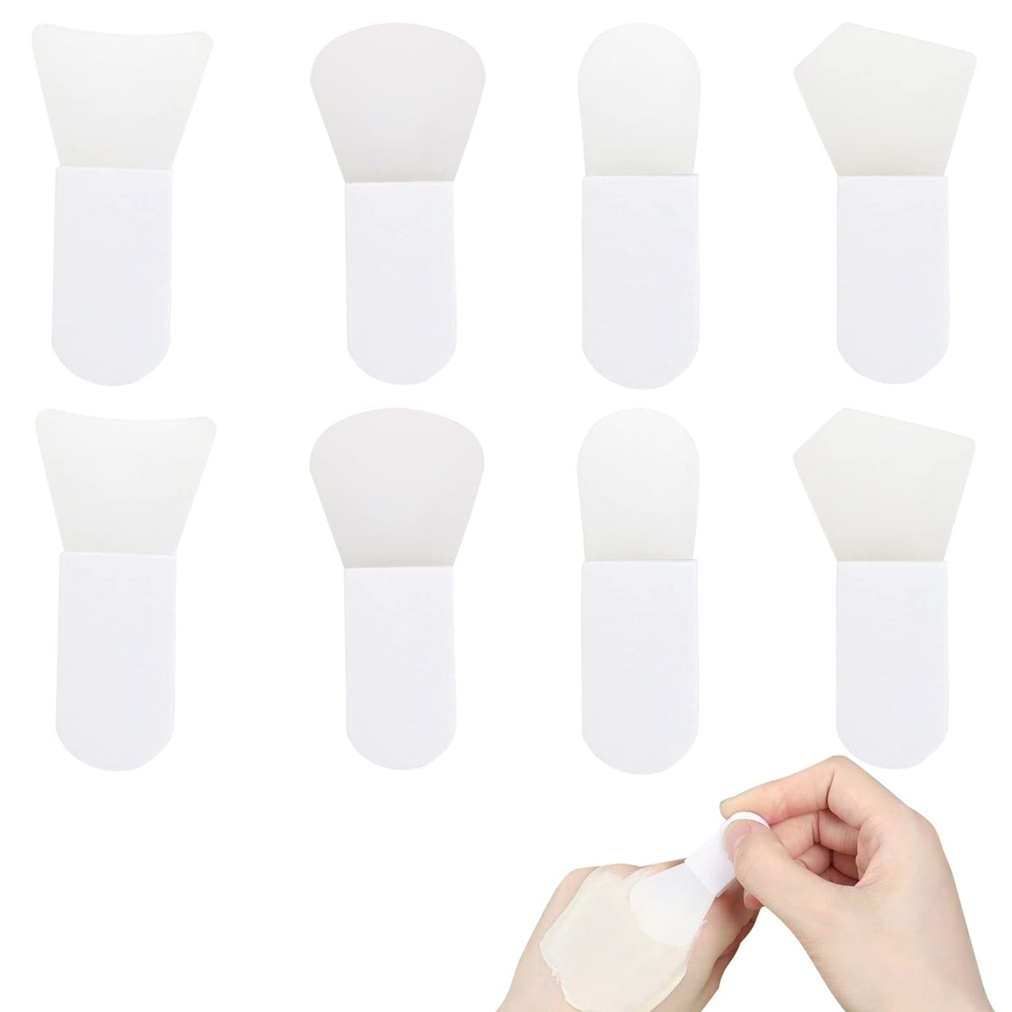 8 PACK Silicone Face Maskup Spatula Brush Applicator for Facial Mud Cosmetic Mask Facial Clay Eye Mask Body Lotion Body Butter Serum Cream Mini Skincare Spatula