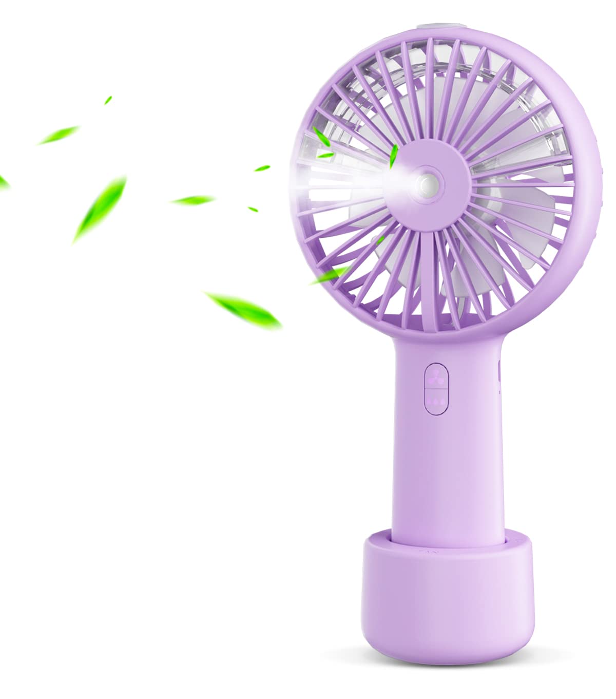 Portable Hand held Misting Fan, Small Personal USB Rechargeable Battery Operated Spray Fan Mister with 20ml Water Tank Mist Lash Quiet 3 Speed Strong Cooling Wind for Travel Office Outdoors purple