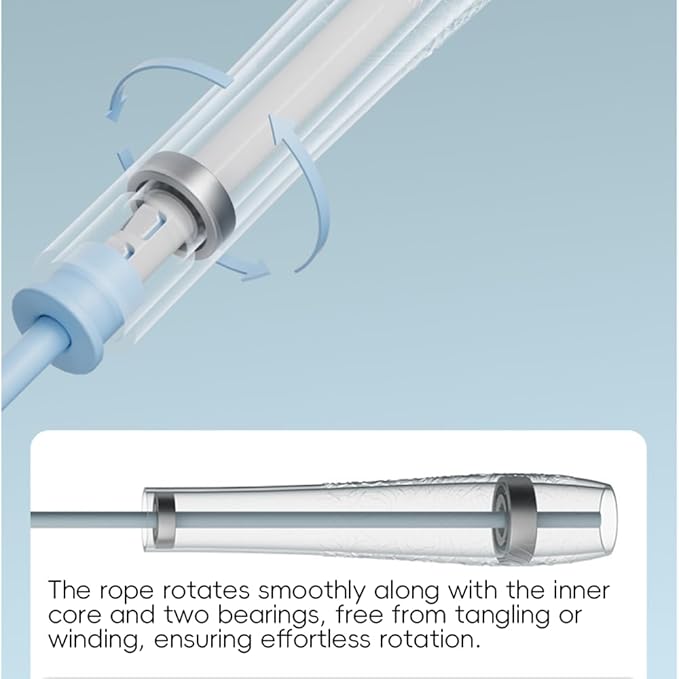 Jump Rope with silicone handle,Tangle-Free Jump Rope with Dual Bearing System,Ultra-Smooth for Fitness & Training