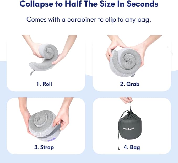 C CUSHION LAB Travel Pillow, Award-Winning Patented Ergonomic Design for Chin & Neck Support Memory Foam Neck Pillow, Compact Airplane Pillow for Traveling, Flight, Car (Hunter Green, Medium)