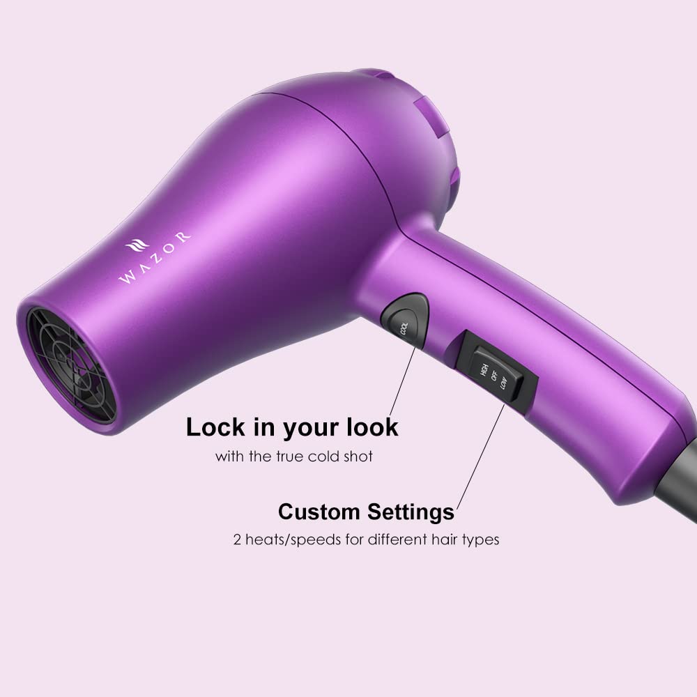 Small Lightweight Hair Dryer for Kids Compact Blow Dryer for RV and Travel 1000W Ionic Dryer with Concentrator