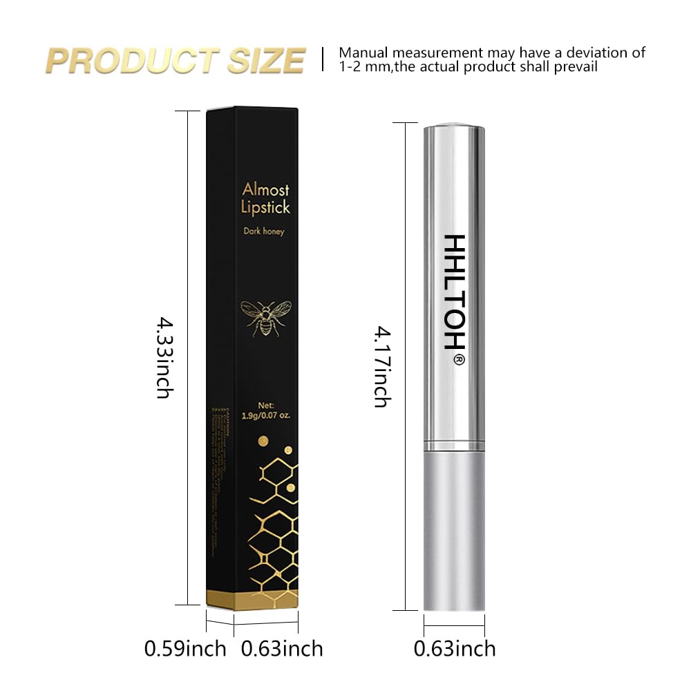1PCS Honey Tinted Lip Balms Lip Stain, Sheer Hydrating Lip Balm for Women All Skin Tones, Korean Natural Black Cherry Lip Tint Moisturizing Nourishing Lips Balm Lipstick, Bálsamo labial con color miel
