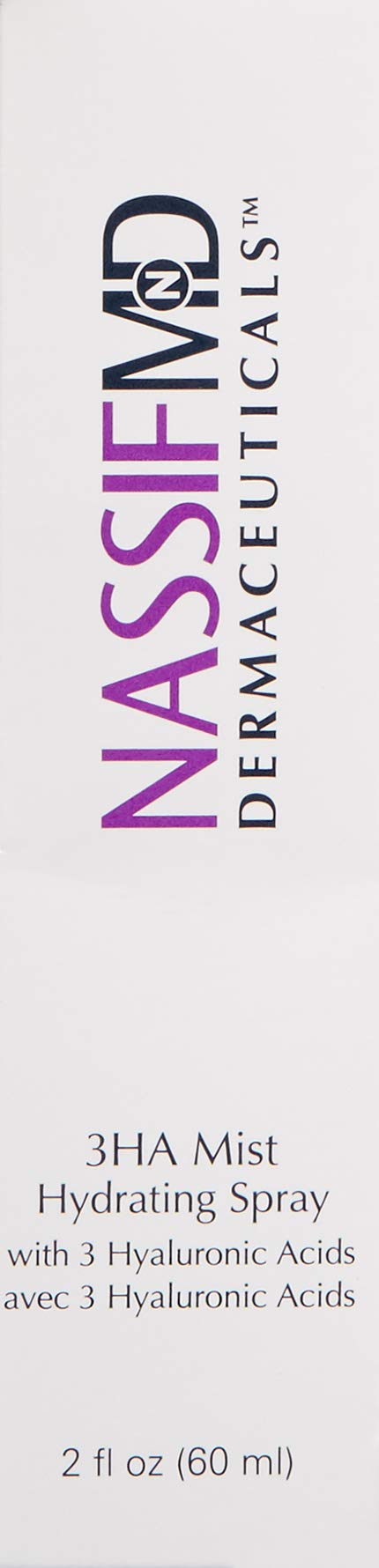 NassifMD 3HA Instant Hydrating Facial Mist - Contains 3 Types of Hyaluronic Acid to Keep Your Face Refreshed and Hydrated, Decreases Look of Skin Puffiness, Dark Circles and Fine Lines (2 fl oz)