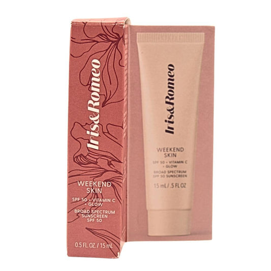 IRIS&ROMEO Mini Weekend Skin SPF 50 Instant Glow Tinted Mineral Sunscreen with Vitamin C + Niacinamide