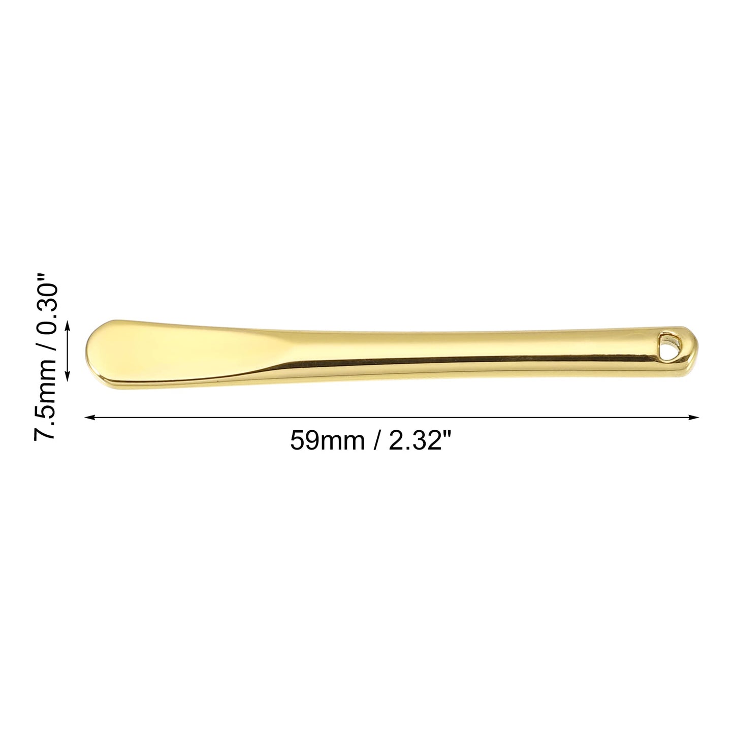 VOCOSTE 4 Pcs Makeup Spatula Mini Spoon, Eye Cream Massage Sticks Beauty Scoop, for Facial Cosmetic Face Cream, Zinc Alloy 2.32"x0.30", Gold Tone