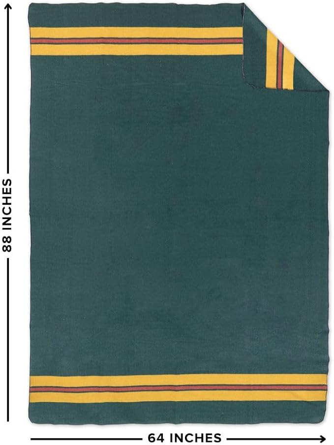 Arcturus Rainier Wool Blanket - 4.5lbs Warm, Heavy, Washable, Large | Great for Camping, Outdoors, Survival & Emergency Kits (Fort Vancouver)