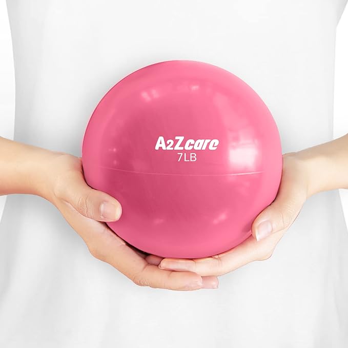 A2ZCARE Toning Ball - Weighted Toning Exercise Ball - Soft Weighted Medicine Ball for Pilates, Yoga, Physical Therapy and Fitness