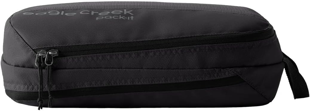 Eagle Creek Pack-It Reveal Extended Stay Set - Compression Travel Packing Cubes Set - Eco-Friendly - Quick-Drying, Water-Resistant & Translucent Fabric - Pack of 6 - Black