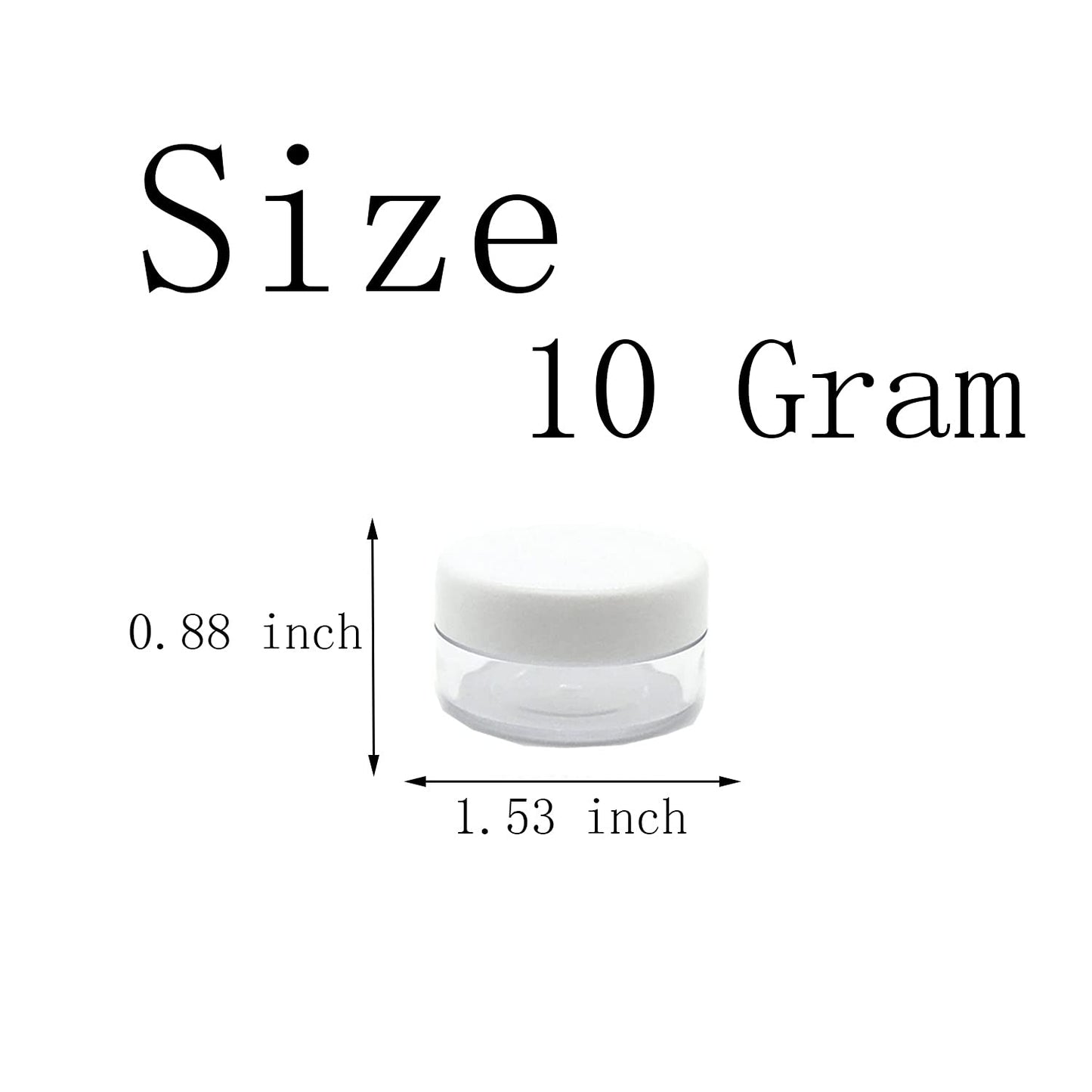 30 Pcs Sample Containers, 10 Gram Mini Sample Jars for Cosmetic, Eye shadow, Multi color Lid