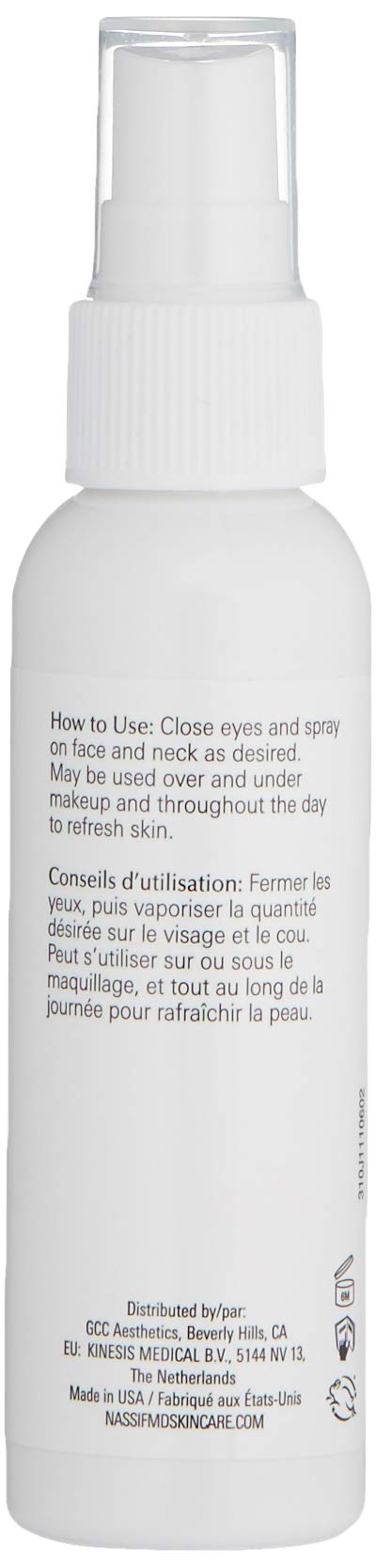 NassifMD 3HA Instant Hydrating Facial Mist - Contains 3 Types of Hyaluronic Acid to Keep Your Face Refreshed and Hydrated, Decreases Look of Skin Puffiness, Dark Circles and Fine Lines (2 fl oz)