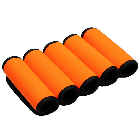 Gowraps Neoprene Luggage Handle Wrap 5pcs Pack Neon Luggage Tags/Identifiers Bright Luggage Markers Airport Travel Accessories for Luggage/Suitcase Fluorescent Orange