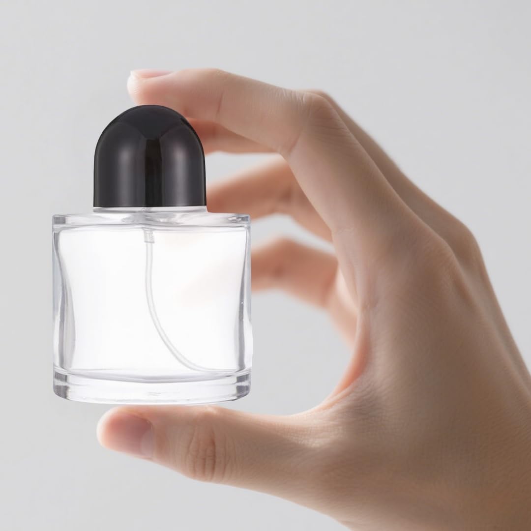 100ML/3.4OZ Refillable & Empty Perfume Bottle - Leak-Proof Glass Perfume Atomizer Sprayer, Travel-Friendly Mini Perfume Bottle for Fragrance, Cosmetics, Essential Oils (Black)